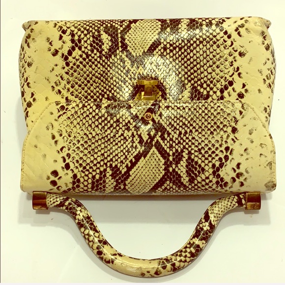 VINTAGE ITEM SAKS Fifth Avenue Snake Skin Purse - Picture 6 of 8